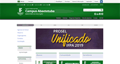 Desktop Screenshot of abaetetuba.ifpa.edu.br