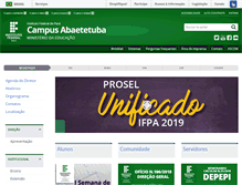 Tablet Screenshot of abaetetuba.ifpa.edu.br